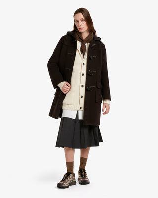 Women's Freda Duffle Coat Brown MacDuff Hunting by Gloverall