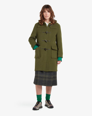 Women's Freda Duffle Coat Loden Check by Gloverall