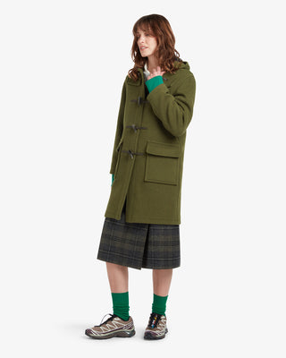 Women's Freda Duffle Coat Loden Check by Gloverall