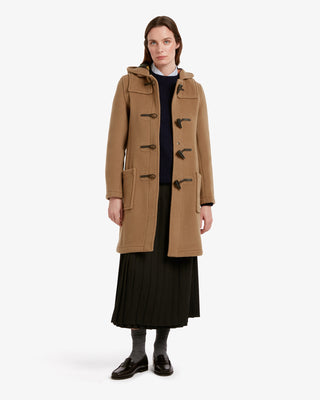 Women's Freda Long Slim Fit Duffle Coat Camel Buchanan by Gloverall
