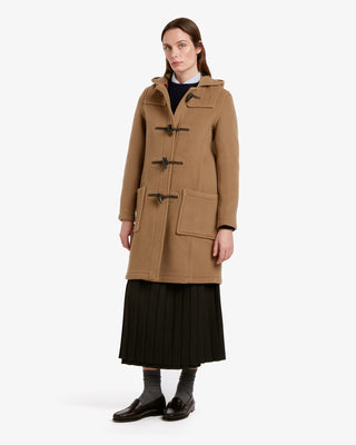 Women's Freda Long Slim Fit Duffle Coat Camel Buchanan by Gloverall