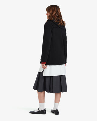 Women's Freda Short Slim Fit Duffle Coat Black Royal Stewart by Gloverall