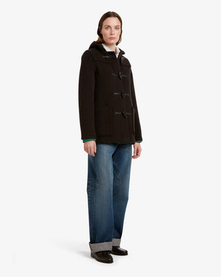 Women's Freda Short Slim Fit Duffle Coat Brown MacDuff Hunting by Gloverall
