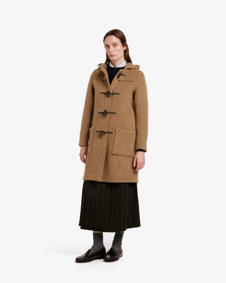 Women's Long Slim Fit Freda Duffle Coat Camel Buchanan