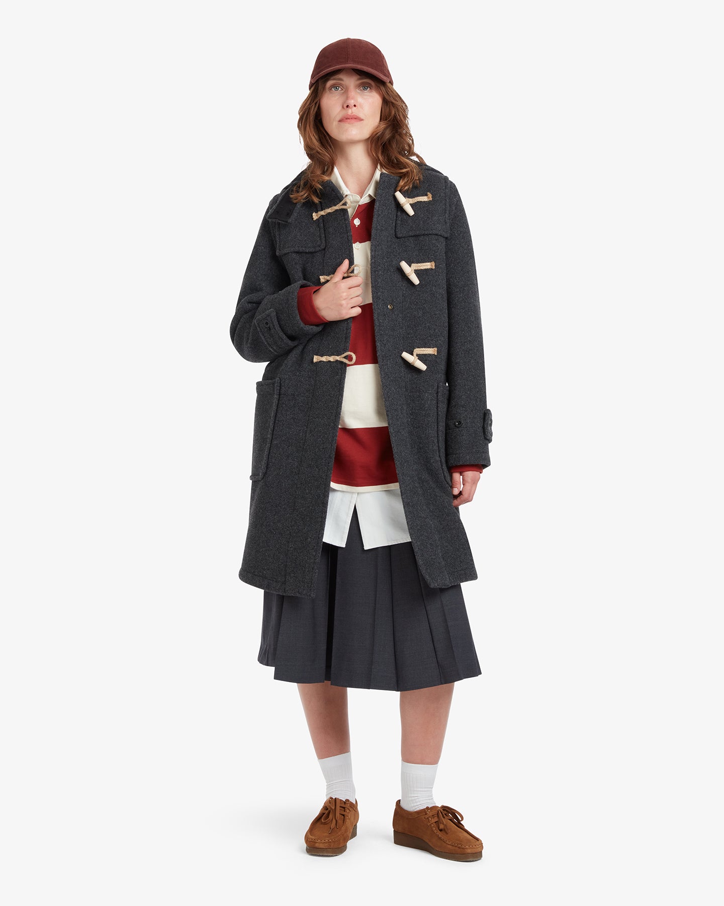 Gloverall 　Monty　英国製 Gloverall Union Jack Lined Monty Duffle Coat in Navy