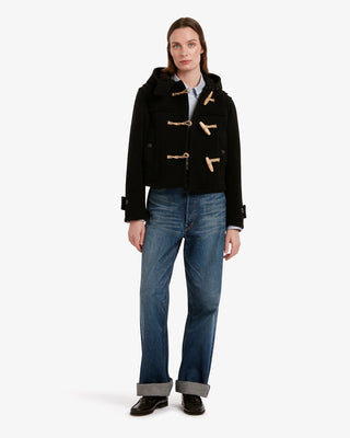 Women's Shelley Cropped Duffle Jacket in Black by Gloverall