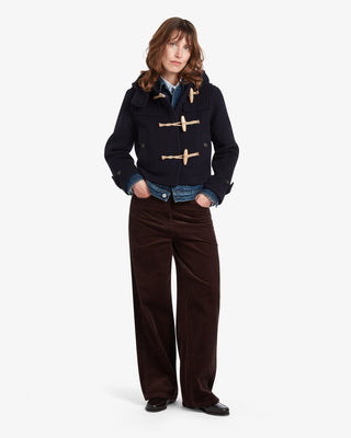 Women's Shelley Cropped Duffle Jacket Navy by Gloverall