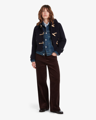 Women's Shelley Cropped Duffle Jacket Navy by Gloverall