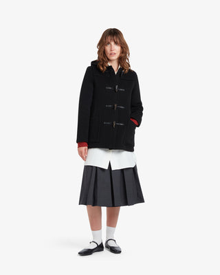 Women's Short Slim Fit Freda Duffle Coat Black Royal Stewart