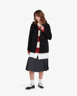 Women's Short Slim Fit Freda Duffle Coat Black Royal Stewart