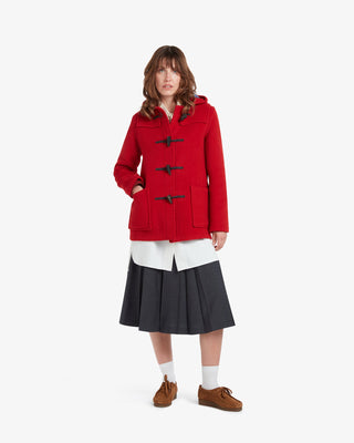 Women's Short Slim Fit Freda Duffle Coat Red Thomson