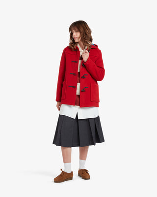 Women's Short Slim Fit Freda Duffle Coat Red Thomson