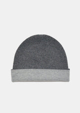Reversible Cashmere Hat Silver