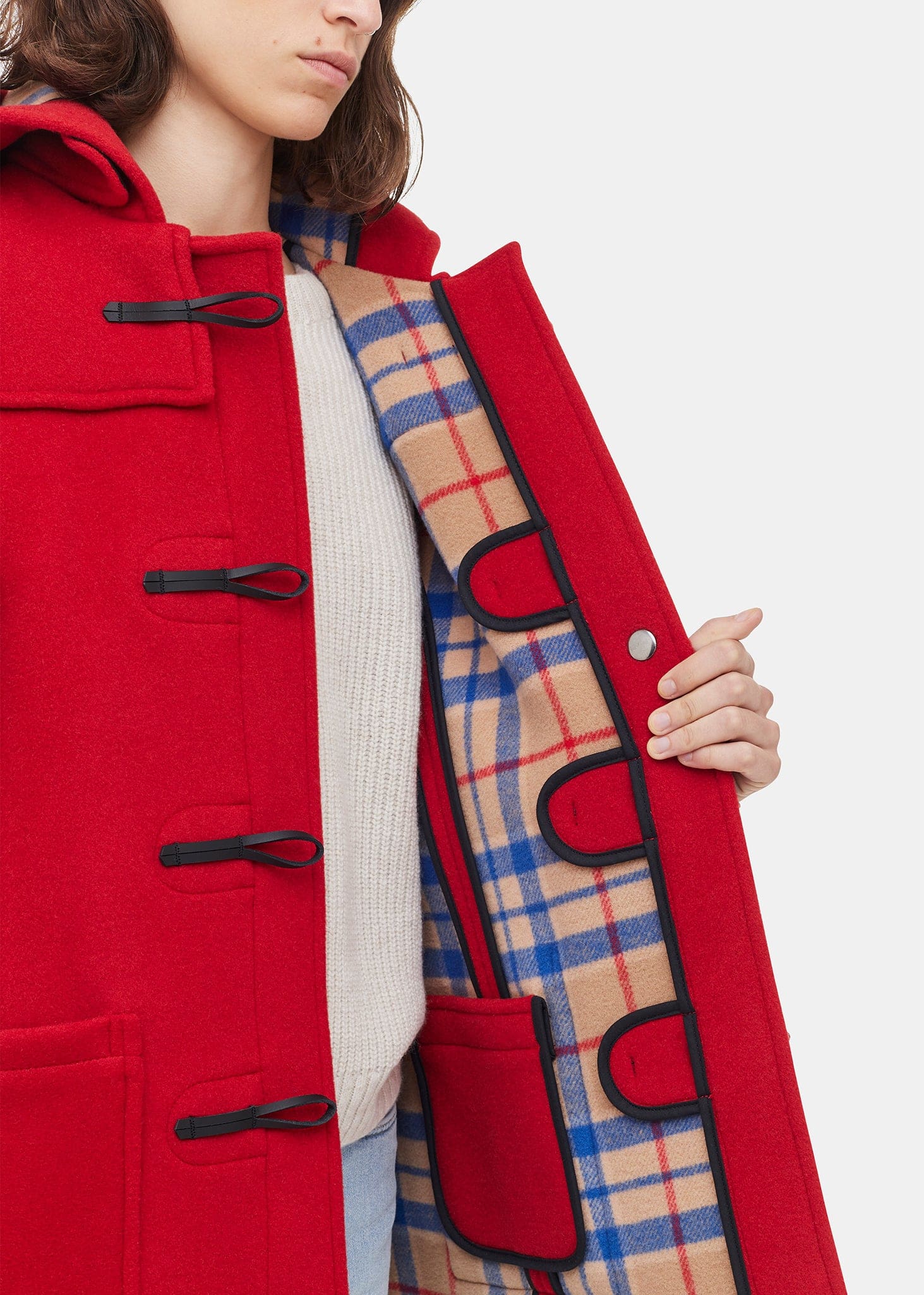 Women's Short Slim Fit Freda Duffle Coat Red Thomson Gloverall