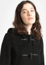 Women's Slim Fit Duffle Coat Black Royal Stewart