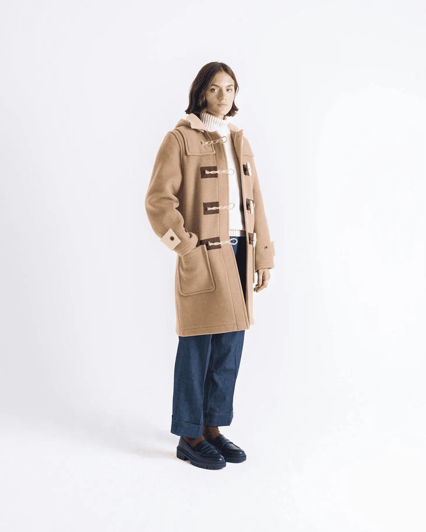 Women's Alison Duffle Coat | Corduroy Collar | Gloverall Women's Alison Duffle Coat | Corduroy Collar | Gloverall