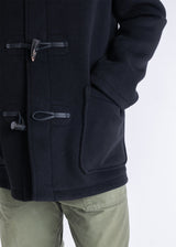 Mid Length Duffle Coat Black Stewart