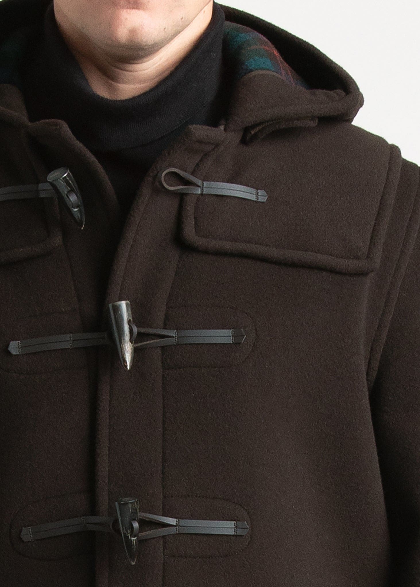 Men's Morris Duffle Coat Brown Tartan Gloverall – Gloverall