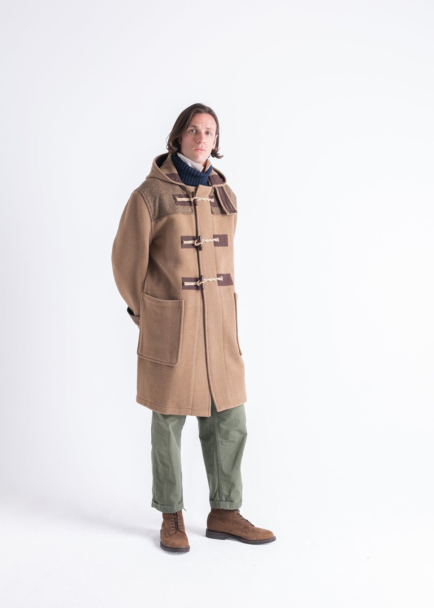 Herringbone Contrast Monty Camel – Gloverall 