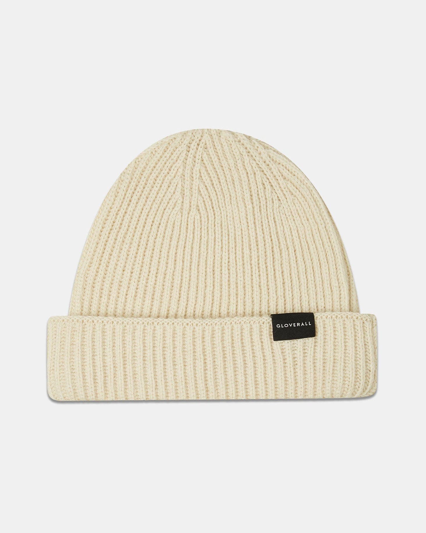 Ribbed Merino Beanie Hat Ecru