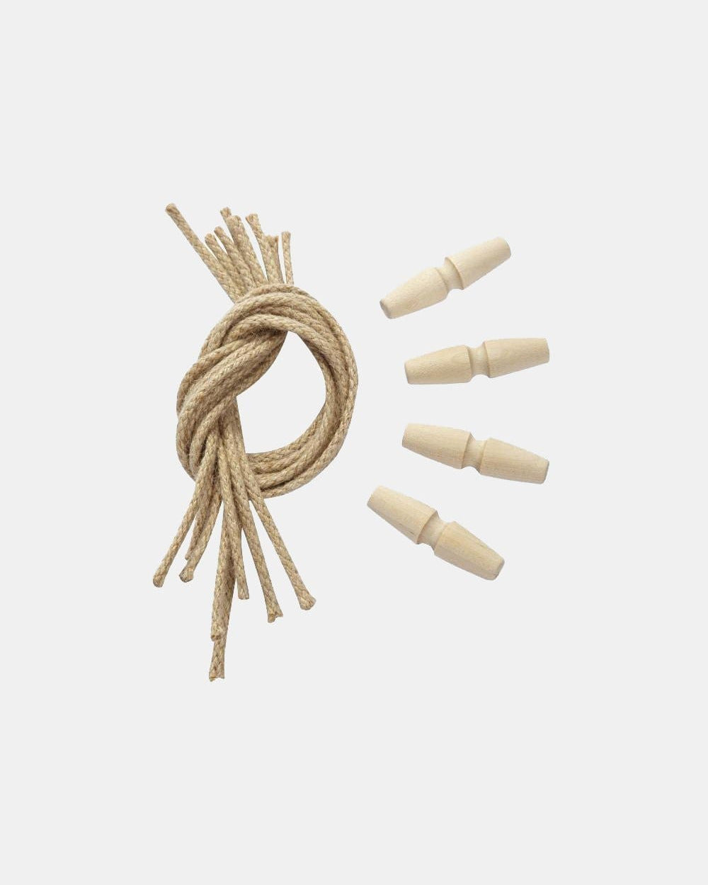 Unvarnished Wooden Toggles Jute Rope